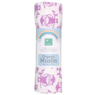 Terra Gaia Mullwindel Muslin Nappy Bio-BW 75x75 cm Owlbert