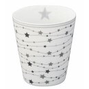 Krasilnikoff Porzellan-Becher Happy Mug Silver Stars